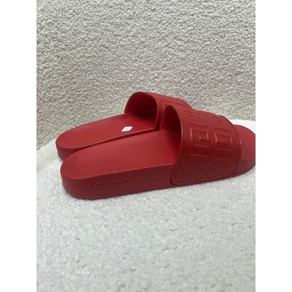 Givenchy Red Pool Slides - Women's Size 37 - Picture 5 of 6